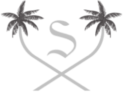 A logo featuring two palm trees and the letter S, perfectly representing a beautiful Florida wedding venue.