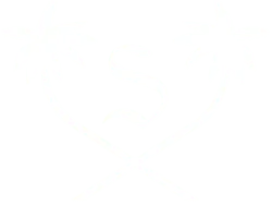 A white logo featuring two palm trees and the letter s, representing a Florida Wedding Venue.